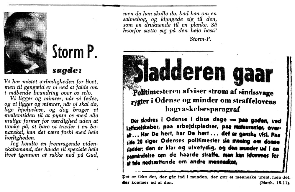 [Avisartikel:] Sladderen gaar