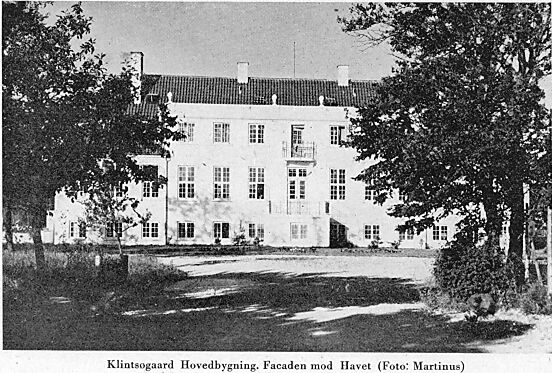 Klintsøgaard Hovedbygning. Facaden mod Havet (Foto: Martinus)