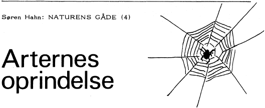 Søren Hahn: Naturens gåde (4). Arternes oprindelse