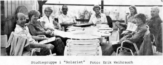 Studiegruppe i 'Solariet'. Foto: Erik Weirauch