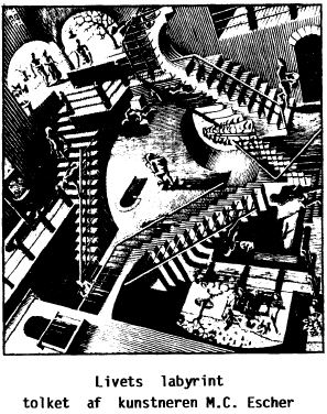 Livets labyrint tolket af kunstneren M.C. Escher