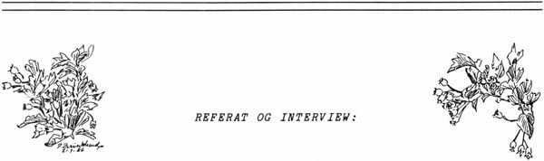 Referat og interview