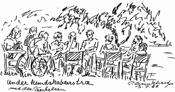 Under kundskabens træ med Ole Therkelsen. P. Brinkhard 13-7-88