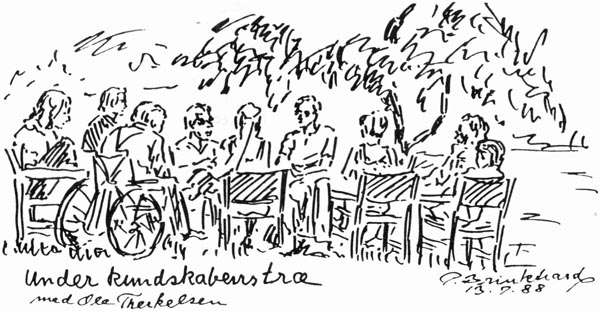 Under kundskabens træ med Ole Therkelsen. P. Brinkhard 13-7-88