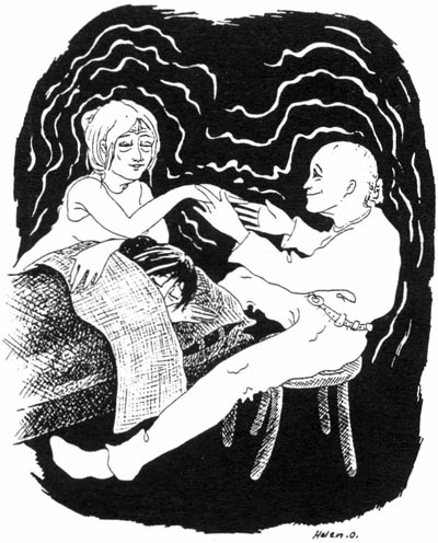 Tegning af Helen Oldhage