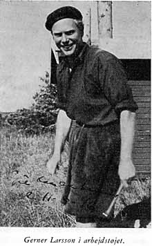 Gerner Larsson i arbejdstøjet