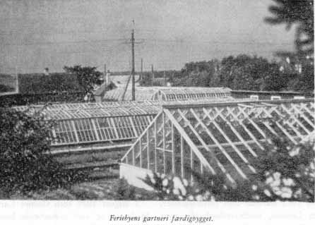 Feriebyens gartneri færdigbygget.