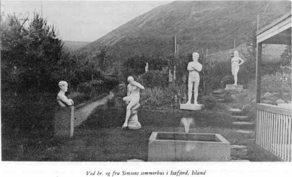 Ved hr. og fru Simsons sommerhus i Isafjord, Island
