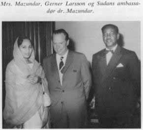 Mrs. Mazundar, Gerner Larsson og Sudans ambassadør dr. Mazundar.