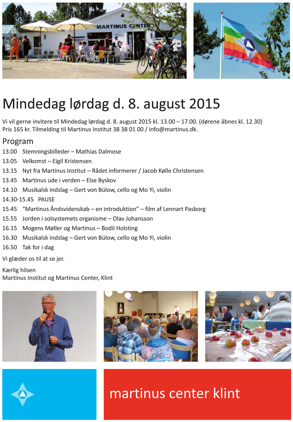 Mindedag lørdag d. 8. august 2015