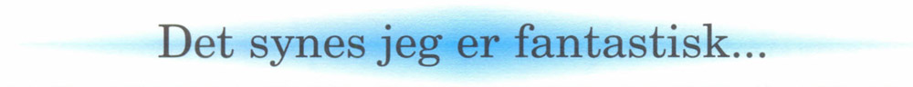 Det synes jeg er fantastisk...