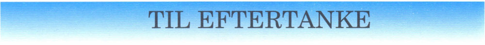 Til eftertanke