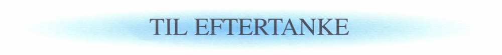 Til eftertanke