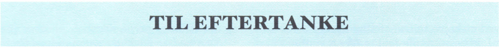 Til eftertanke