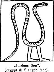 Jordens søn. (Ægyptisk slangebillede)