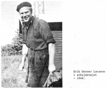 Erik Gerner Larsson i arbejdstøjet - 1946.