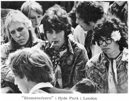 'Blomsterbørn' i Hyde Park i London