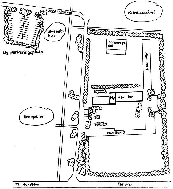 Kort over Martinus Center i Klint