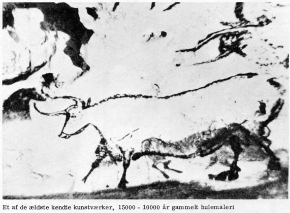 Et af de ældste kendte kunstværker, 15000 - 10000 år gammelt hulemaleri