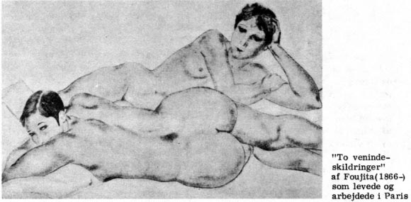 'To venindeskildringer' af Foujita (1866-) som levede og arbejdede i Paris
