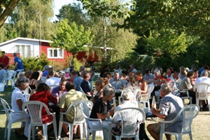 Spisning på centrets vegetariske restaurant